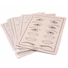 Tattoo  microblading practice skin with eyebrow eyeliner lips embroidery artificial skin for training
